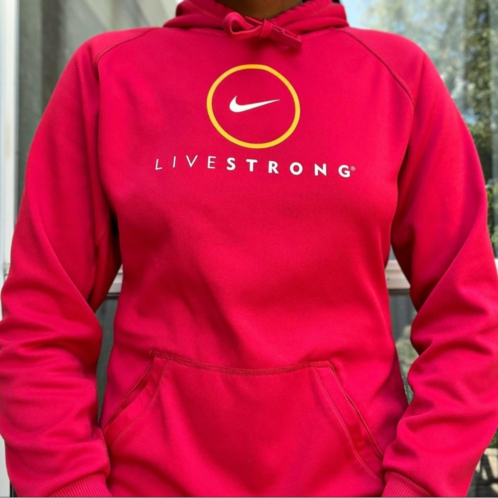 Women’s Nike LiveStrong Red Hoodie 
Size S